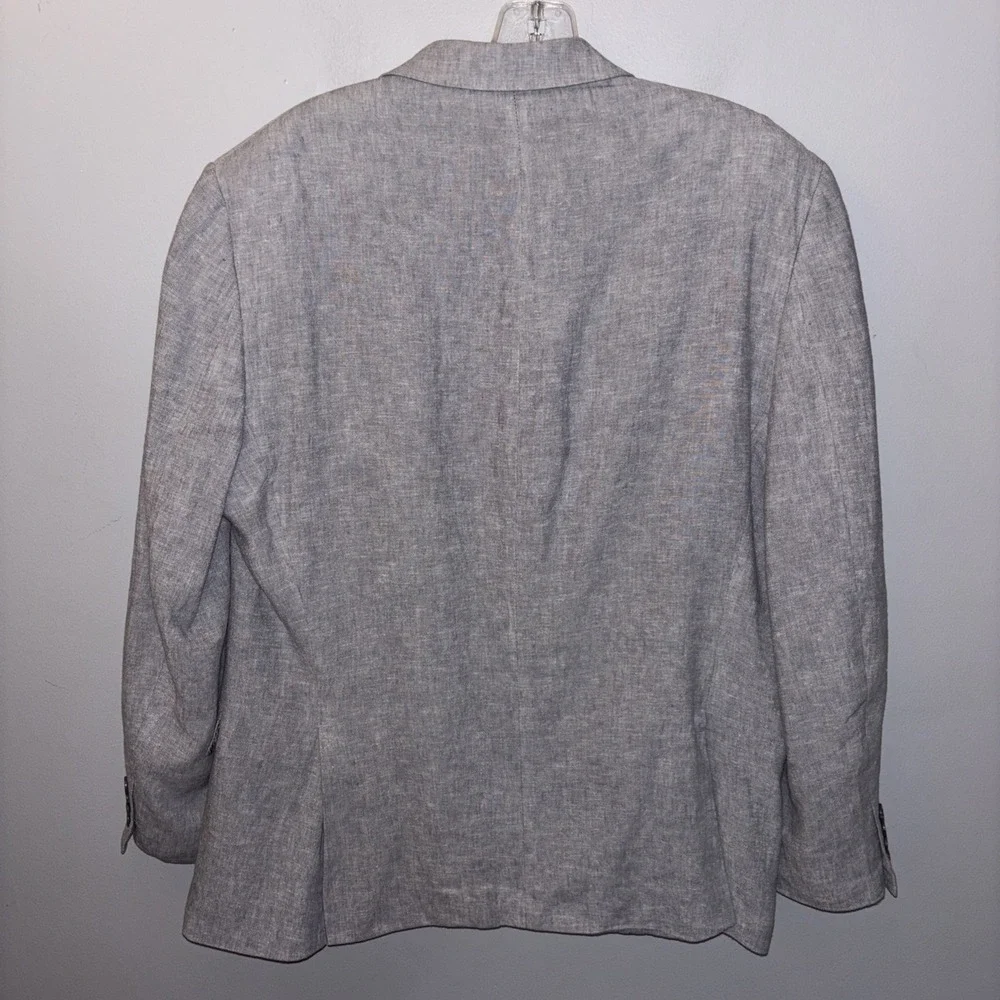 Michael Kors Mens Two Button Grey Blazer Linen Blend Suit Jacket Lightweight 42R